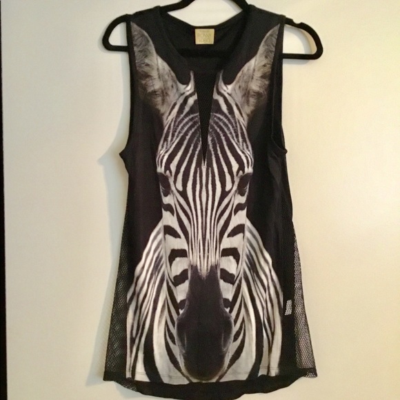 Torn By Ronny Kobo zebra tank size SMALL - Picture 3 of 3